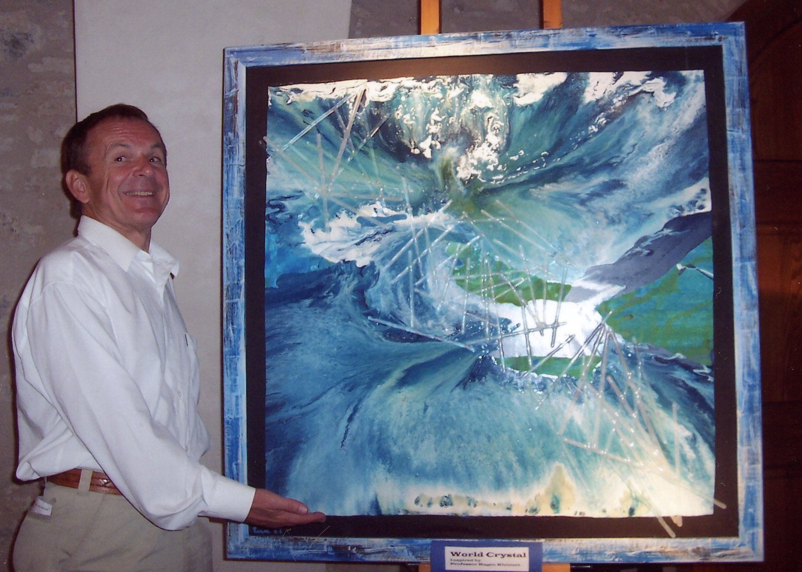 with a picture of world crystal by Italian artist Laura Pesce 2005